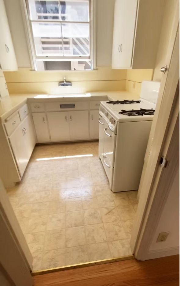 Kitchen after professional cleaning - restored condition
